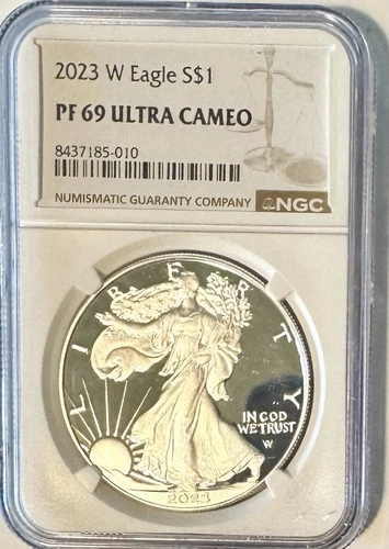 2023 W Proof American Silver Eagle $1 NGC PF 69 Ultra Cameo