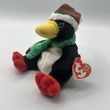 Beanie Baby Toboggan Penguin Style 40032 DOB Dec 31, 2002 Retired Tag Errors