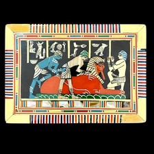 VTG Egyptian Revival Inlaid Mother of Pearl W...