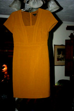 Ann Taylor Size 2 Golden Olive Color Short Sleeve Sheath Dress-Pre-Owned