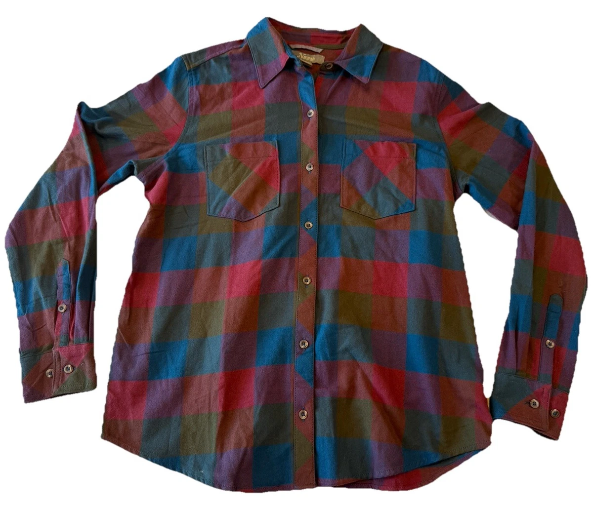 Chemise Femme NATURAL REFLECTIONS Taille M - En Flannel (coton/polyester) Vert à Carreaux - Occasion TB état