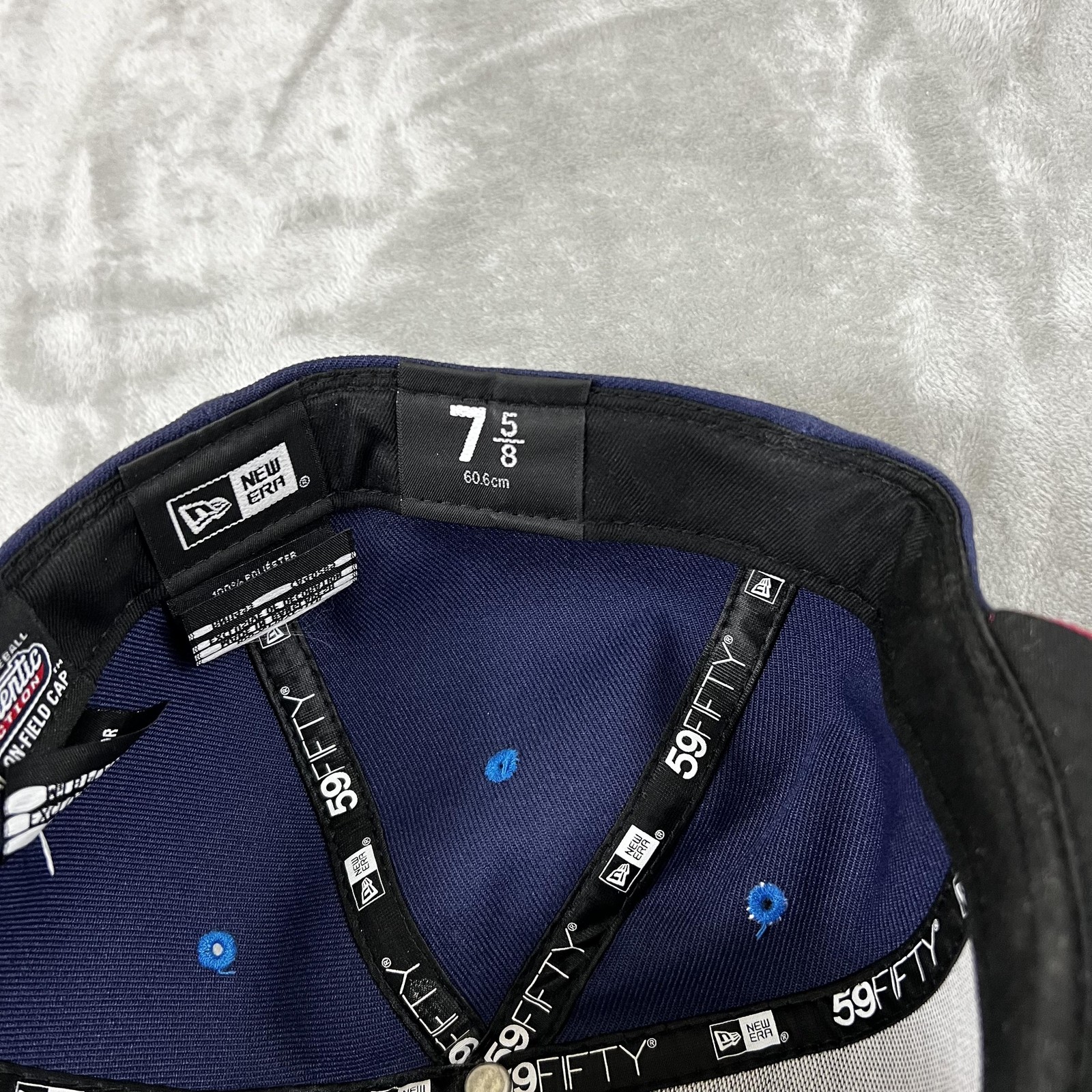 San Antonio Missions Flying Chanclas Fitted Mens 7 5/8 Navy Pink New Era 59FIFTY