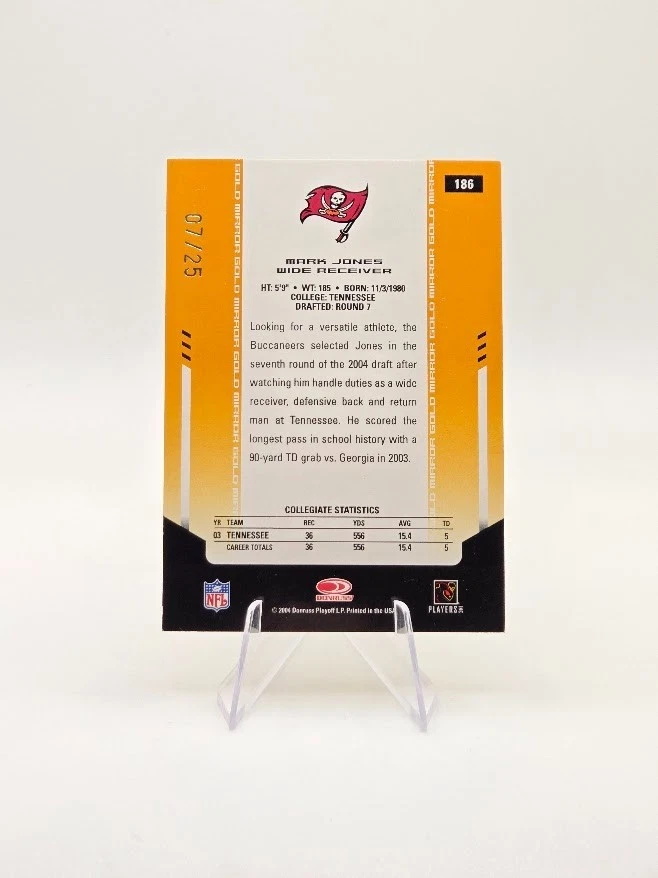 Mark Jones 2005 Donruss Certified Materials RC New Generation Gold SP /25 #186 - Image 2 of 2