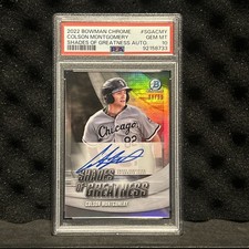 2022 Bowman Colson Montgomery Shades Of Greatness On-Card Auto /99 PSA 10