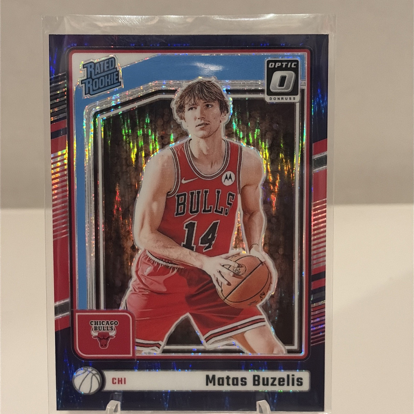 2024-25 Panini Donruss Optic Rated Rookie Matas Buzelis #271 Purple Shock