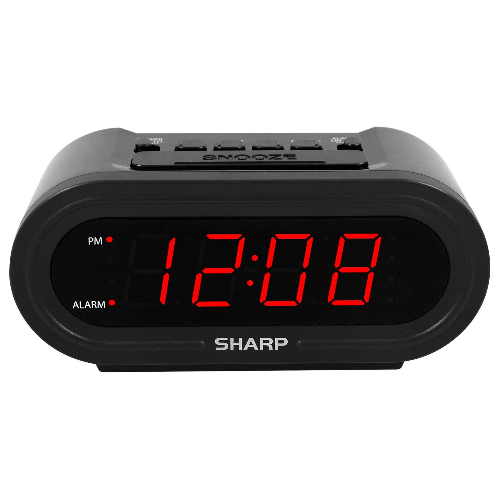 Alarm Clock Accu Set Automatic Smart Red LED Battery Backup Plug and Play image