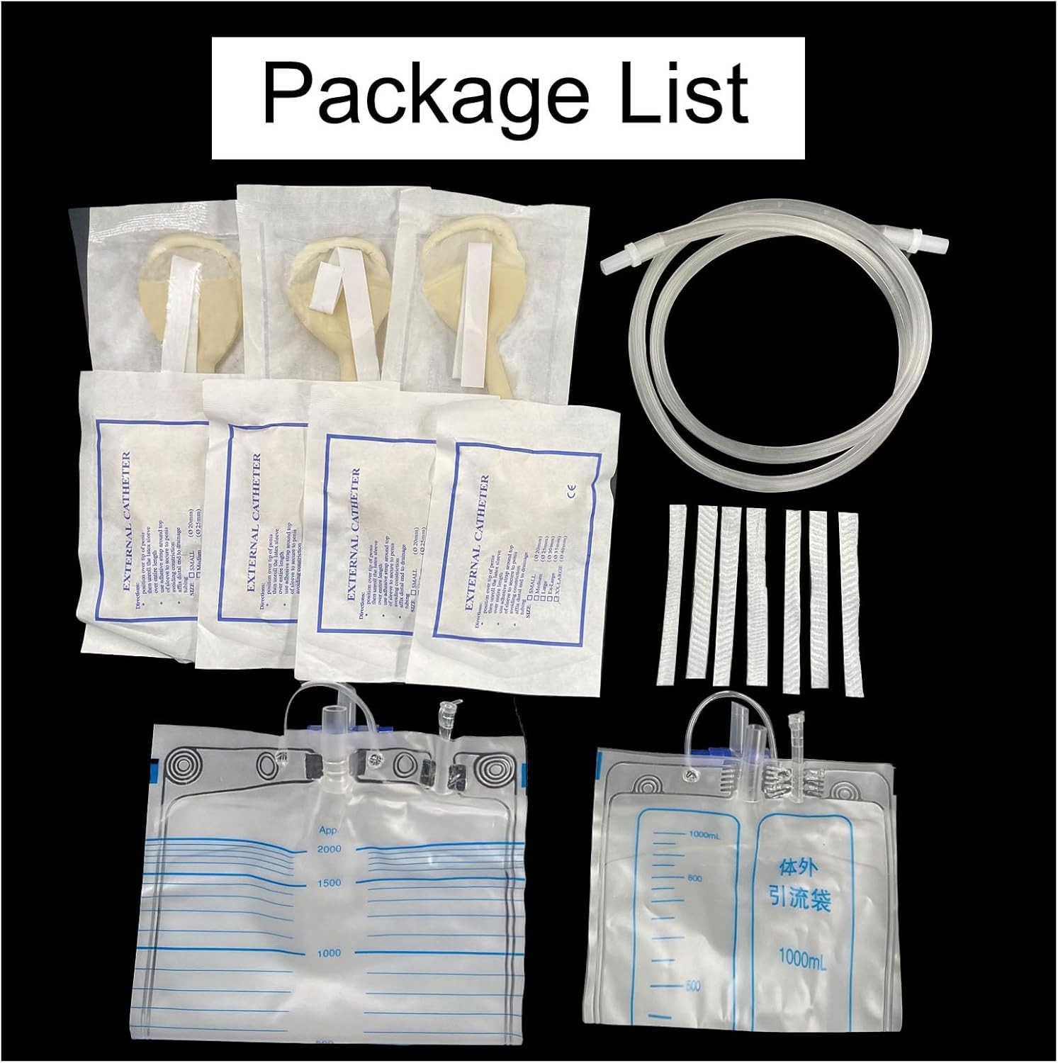 Latex Condom Catheter for Men, 7pcs Self-Sealing External Light-yellow ...