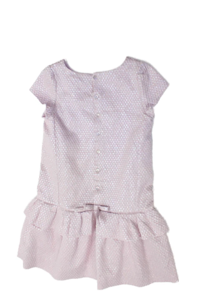 Mini Vestido Rosa Manga Gorra Lili Gaufrette Niñas Talla 10 Foto 2 de 4