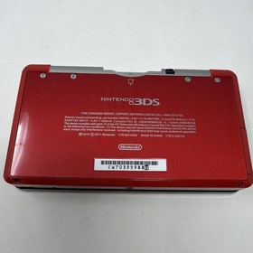 Nintendo 3DS Flame Red Handheld Console System CTR001 Mint Condition Barely Used