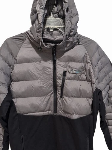 Magellan Outdoors Pro Fish Men’s Large Hybrid Puffer Jacket Hooded Gray Black image 3