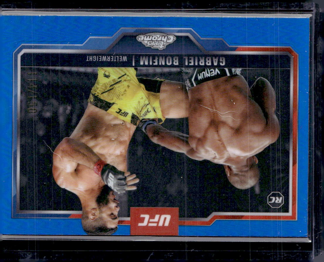 2025 Topps Chrome UFC #26 Gabriel Bonfim Blue Refractor #/150