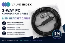 NIB Valve Index VR tether cable.  3-Way PC Connection Cable & 5m headset Cable
