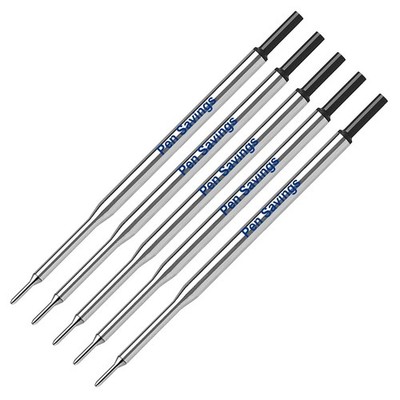5 Ballpoint Pen Refills with Papermate Lubriglide, Aspire, PhD Pens, Medium P...