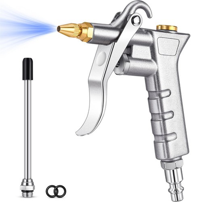 #ad Metal Air Blow Gun with Brass Adjustable Air Nozzle and Steel Extension $12.24