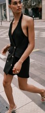 Zara Black Halter Neck Dress Size XS!