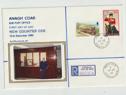 Isle of Man 1992 ANAGH COAR  New Counter CDS  registered FDC