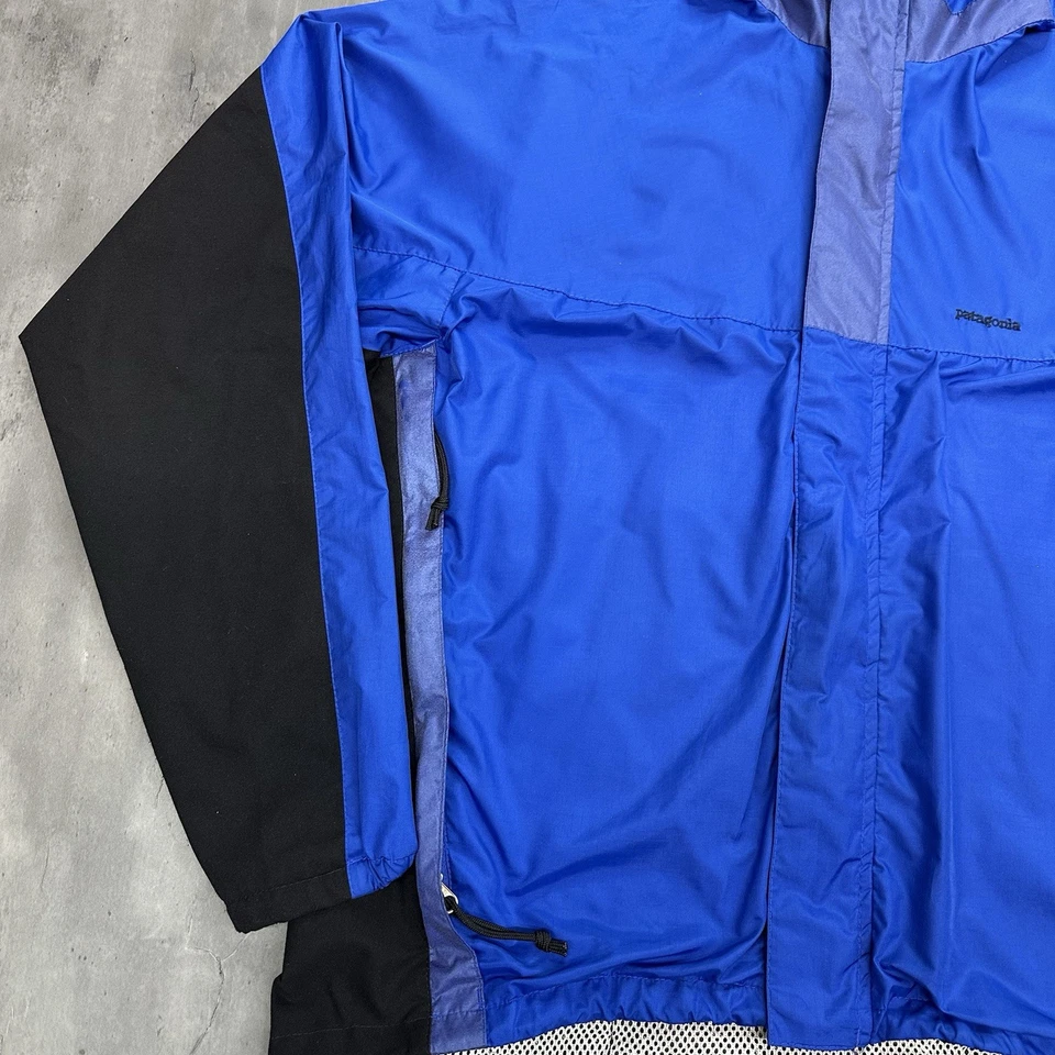 Rara Chaqueta Patagonia Super Alpina L Azul Negro 29430 SPOO Impermeable De Colección Foto 4 de 4