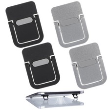 4 PCS Portable Keyboard Riser Self Adhesive Laptop Stand Invisible Black