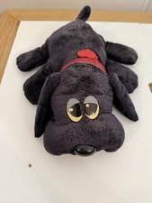 Pound Puppies Stuffed Animal Black Dog 2014 Hasbro Red Collar Rescue Dog