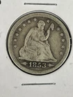 1853 Seated Liberty Quarter Arrows & Rays In VF Condition