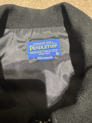 Pendleton Vest Mens M Black Western Wool Blend Thinsulate Insulated Jacket Y2K - Picture 9 of 24