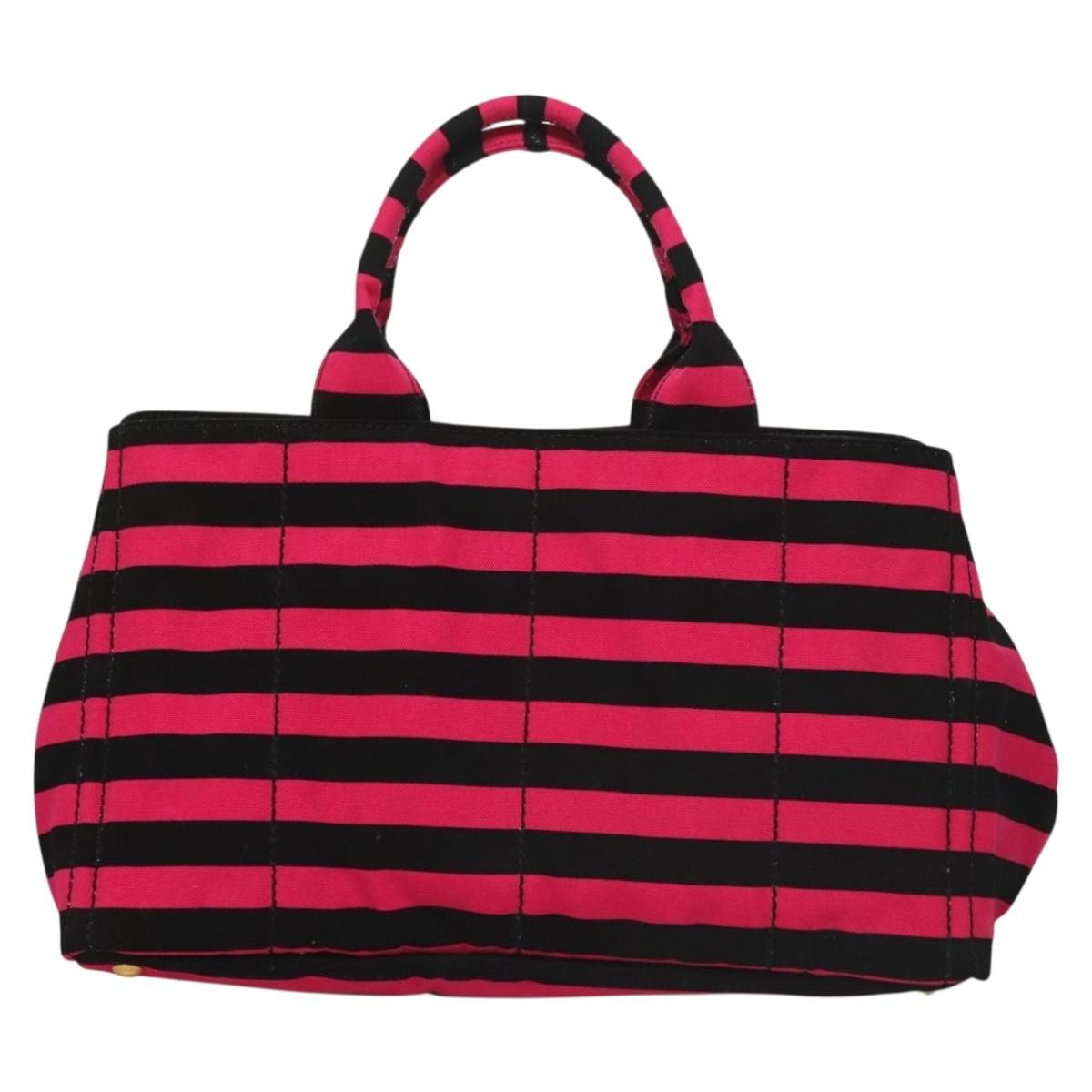 Prada Authentic Multicolor Canva Tote Bag in Canapa Fabric-image