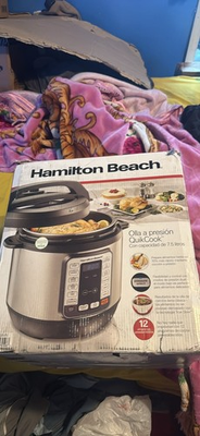 #ad #ad Hamilton Beach QuikCook Electric Pressure Cooker 7.5L 12 Programs Steel $80.00