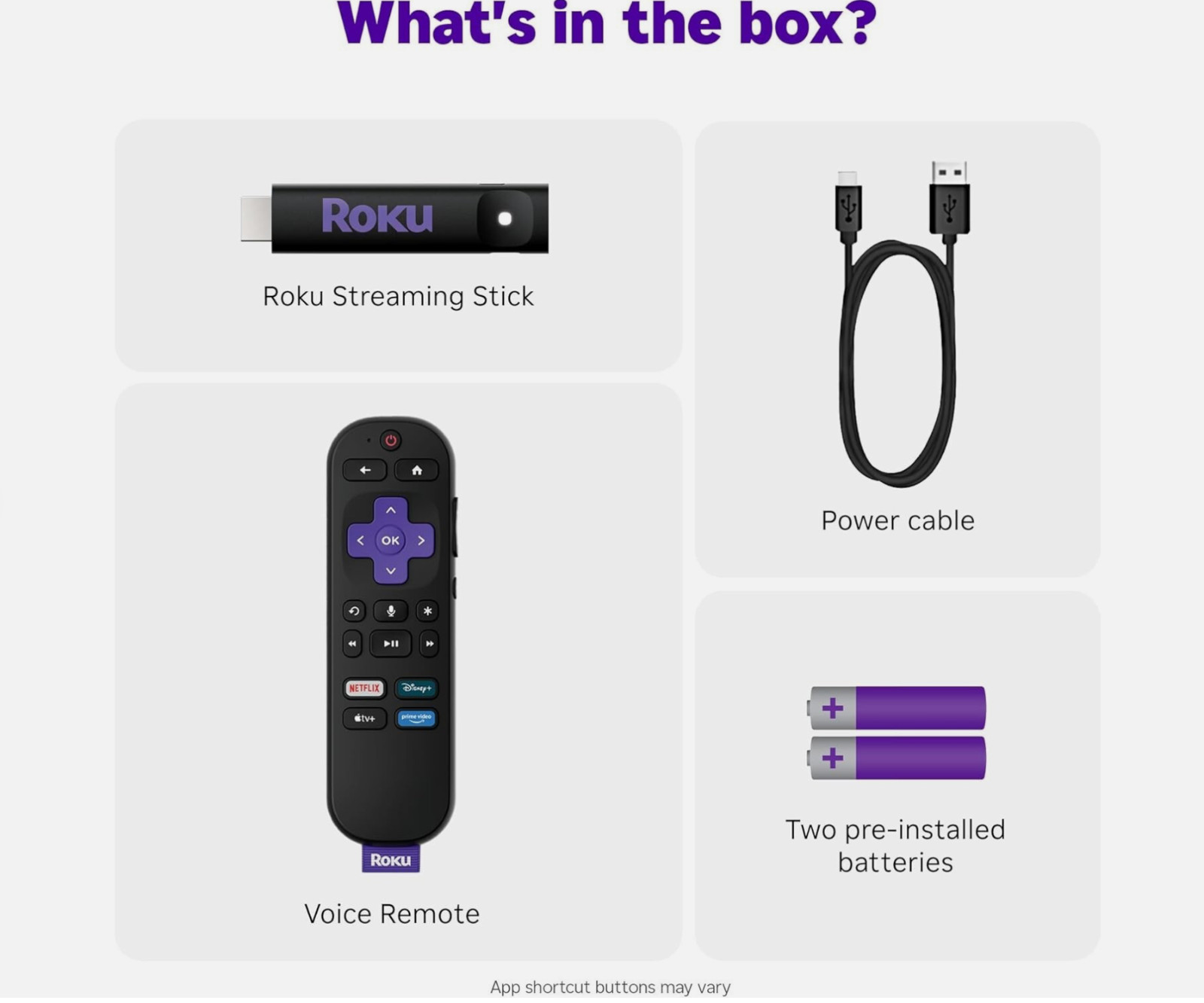 Roku Streaming Stick HD 3840R with Voice Remote