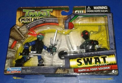 2008*S.W.A.T. MINI MUTANTS RAPH vs FOOT (MOC) SWAT*TMNT NINJA TURTLES KOMBINIERT P
