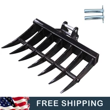 600mm Rake Attachment for Mini Excavator Small Digger Rake Attachment USA Stock