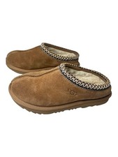 UGG Teens Brown Slip-On Suede Shearling Lined Slippers Comfort Flat Girls 3