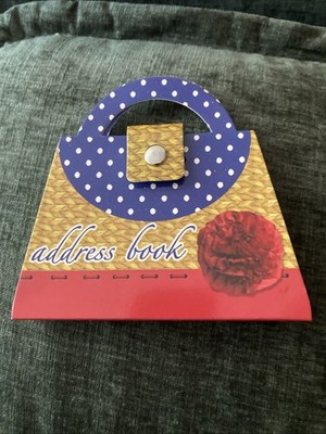 Mini Spiral Address Book*Shaped Like A Purse*Straw Design*Lined Pages*New
