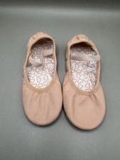 Bloch Girls Ballet Slippers Shoes Pink Leather Size 12.5C Elastic Strap