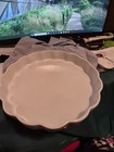 T.G. GREEN "SPECTRUM" 11 INCH WHITE SCALLOPPED CERAMIC PAN MADE IN GRESLEY, UK — photo 2