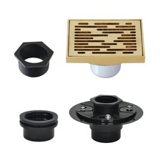 Kingston Brass BSFK6310 Watercourse 3-15/16" Square Shower Drain - Brass