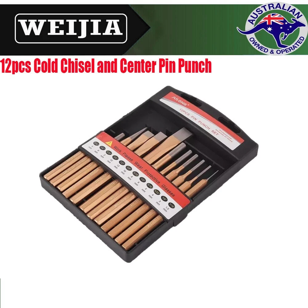 U-TOOLS Chrome Vanadium Steel Chisel & Punch Set