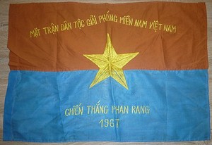 Phan Rang - 1967 Viet Cong Flag - National Liberation Front - Vietnam War, F.206