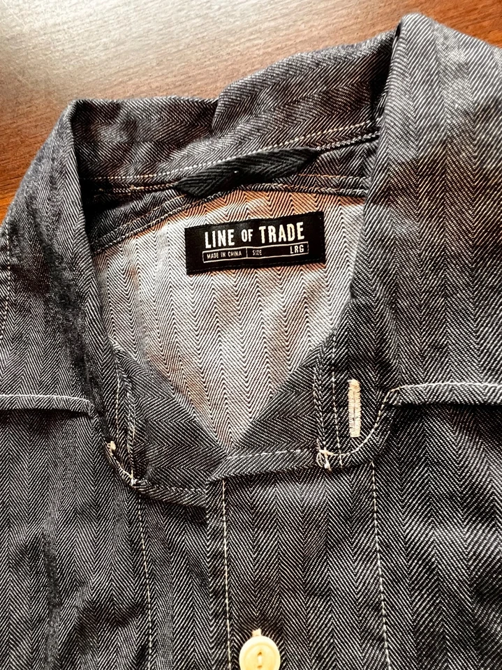 Line of Trade Machinist Shirt – Men’s Large – Chambray Chore Style – NWOT Blue - Image 4 of 4