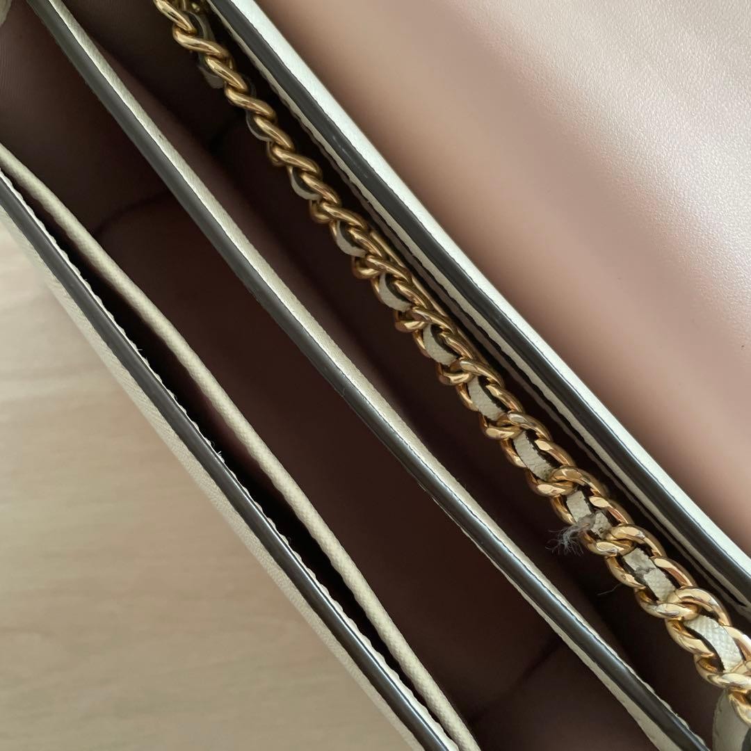 Tory Burch Robinson Chain Shoulder Bag Leather White Women's From Japan thumbnail 11