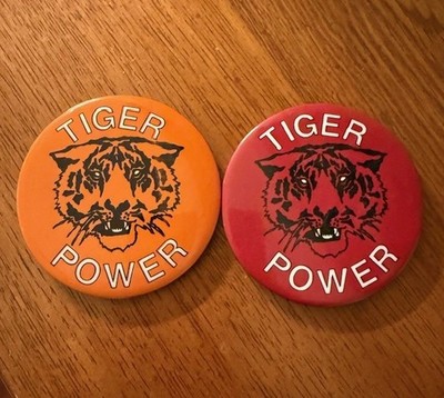 Vintage Tiger Power - 2 Pinback Buttons