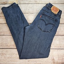 Levis 502 Jeans Boys 18 R 29x31 Regular Tapered Leg Dark Wash Blue Denim
