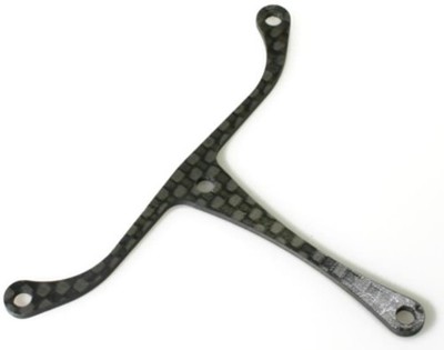 Robitronic / Hintere Chassis-Verstrebung Kohlefaser / RA2002