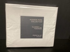 Hudson Park Collection Gray Classic 100 Egyptian Cotton Full Flat Sheet New