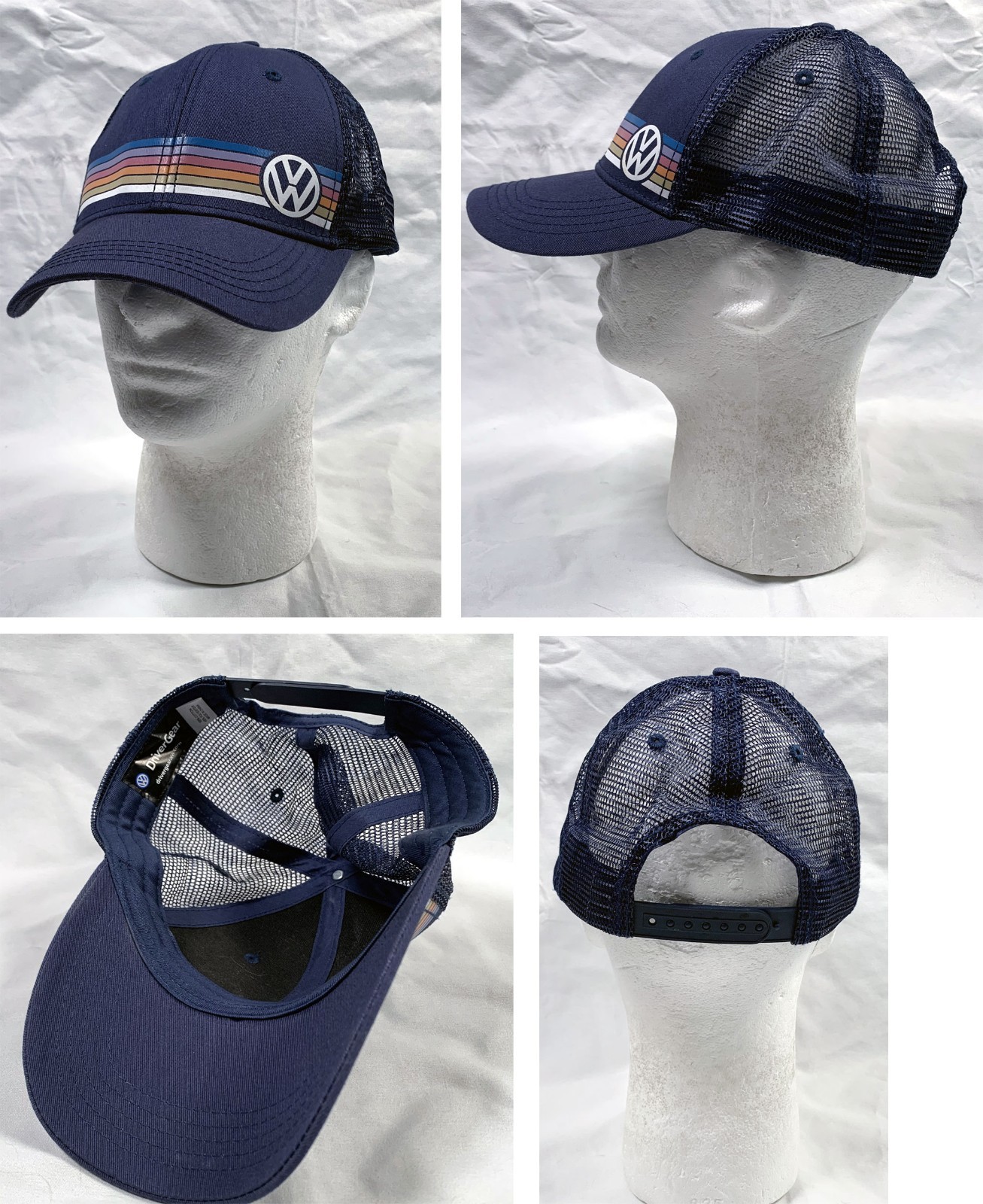 New Volkswagen VW Snapback Trucker Baseball Hat Colorful Log