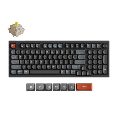 Keychron V5 Ultra 8K Kabellose Mechanische Tastatur QWERTY US POM Switch Banana