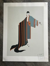 ERTE Art Print Art Deco Serigraph Poster Lithograph Fashion Model Michelle Proof
