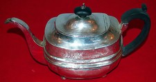 GEORGE III TEA POT C 1789  ENGLISH STERLING BY DUNCAN-URQHART 17.115 TROY OUNCES