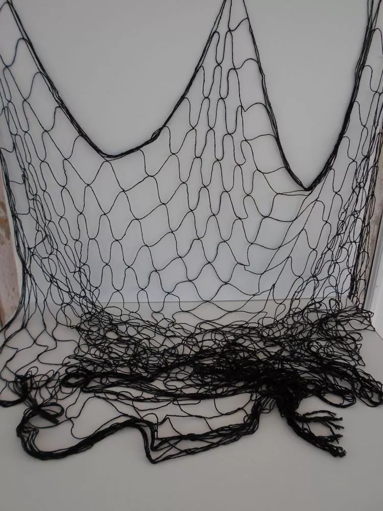 Decorative Black Fishing Net 4'x12' ~ Fish Netting ~ Nautical Luau Party  Decor