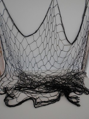 Decorative Black Fishing Net 4'x12' ~ Fish Netting ~ Nautical Luau Party  Decor 