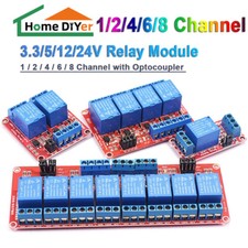 5V-24V Relay Modules 1-2-4-6-8 Channel Relay High Low Level Optocoupler Arduinos